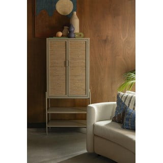 Must kuusepuidust kapp 70x160x36 cm Yasu - Dutchbone