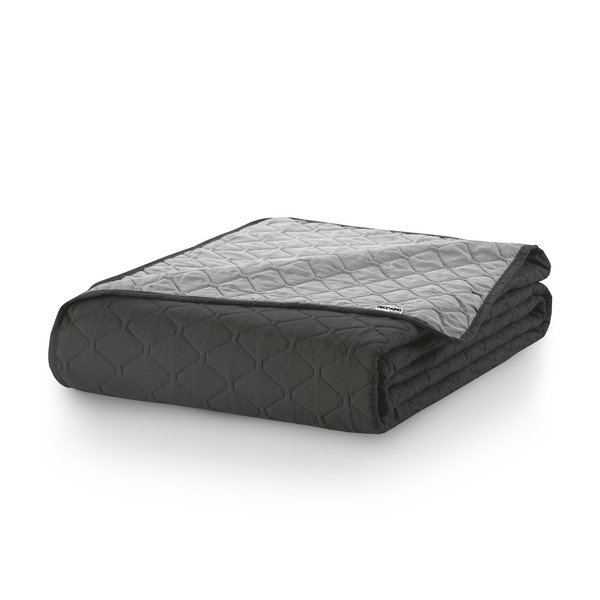 Hall kahepoolne mikrofiibervoodiplaat Charcoal Silver, 170 x 270 cm Axel - DecoKing-image-4