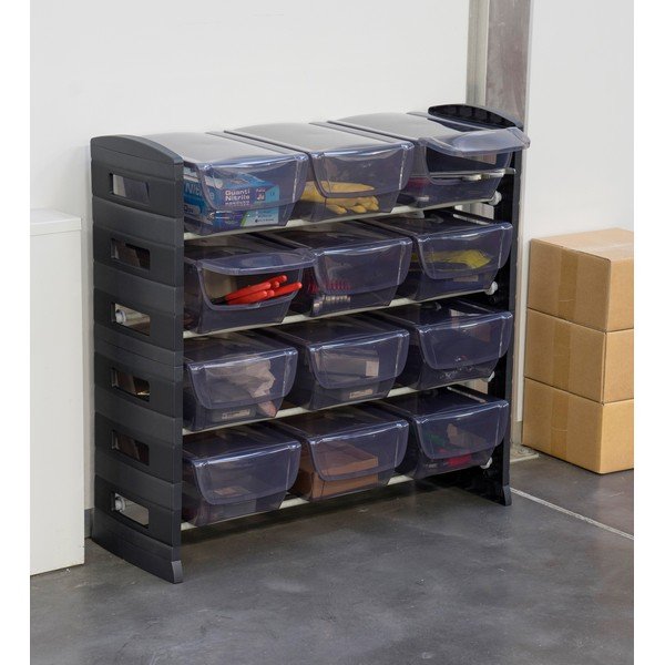Must plastikust hoiuriiul 79x80 cm Utility One - Toomax-image-1