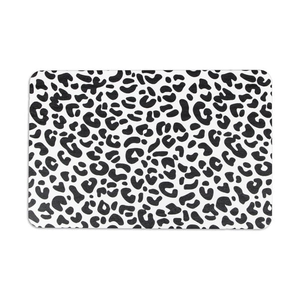 Must-valge vannitoamatt 39x60 cm Leopard - Artsy Doormats