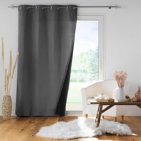 Antratsiitne helikindel kardin 140x260 cm Jupiter - douceur d'intérieur-image-2