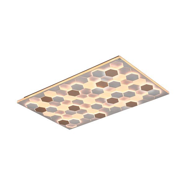 Valge LED laevalgusti hääljuhtimise/mobiilirakenduse juhtimisega, metallist varjuga 70x115 cm Cifavo - CINQUE-image-2