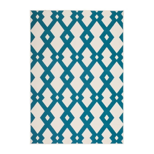 Modrošedý koberec Kayoom Stella Effenbein Turkis, 120 x 170 cm