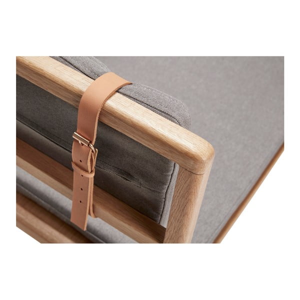 Lavice s polštářem Hübsch Oak Bench-image-3