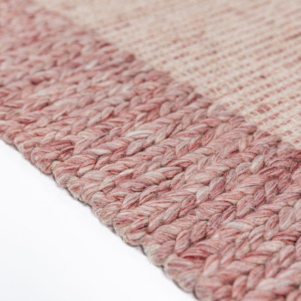 Heleroosa käsitsi kootud villasegu vaip 120x170 cm Rue - Flair Rugs-image-2