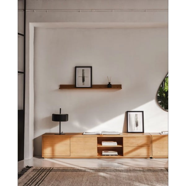 Tammepuust telerilaud naturaalses värvitoonis 200x44 cm Abilen - Kave Home-image-1