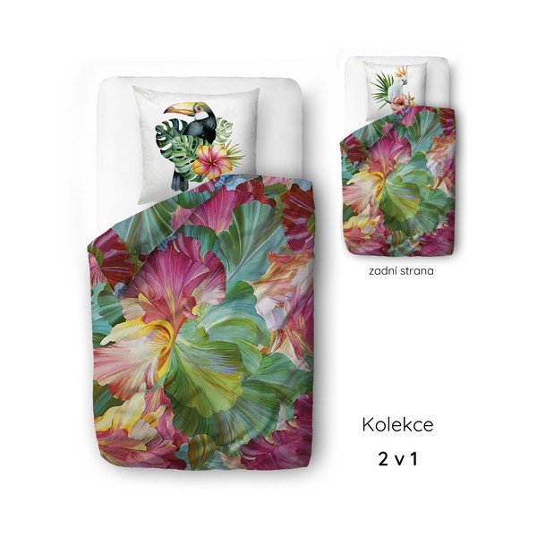 Puuvill-satiinist voodipesu üheinimesevoodile 140x200 cm Vibrant Colours – Butter Kings-image-2