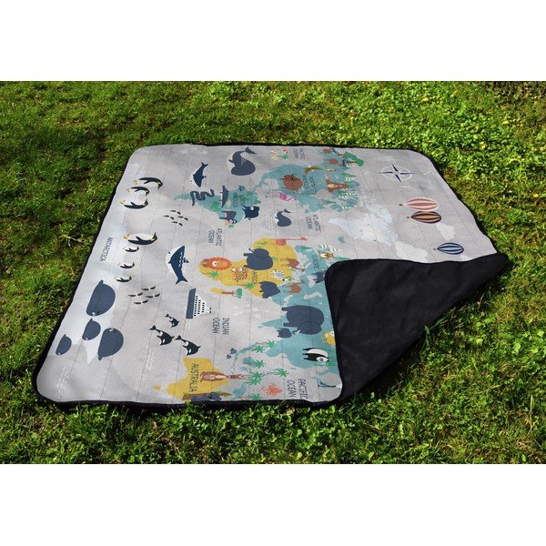 Mikrokiust piknikutekk 145x180 cm Travel Around The World - Butter Kings-image-3