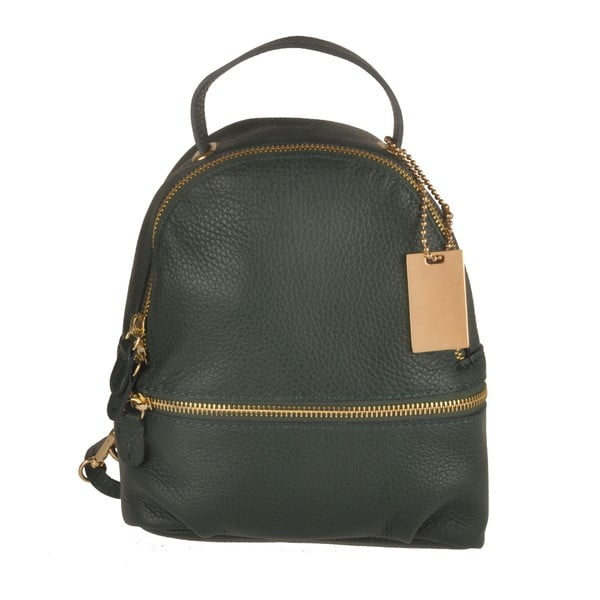 Zelený kožený batoh Matilde Costa Gent