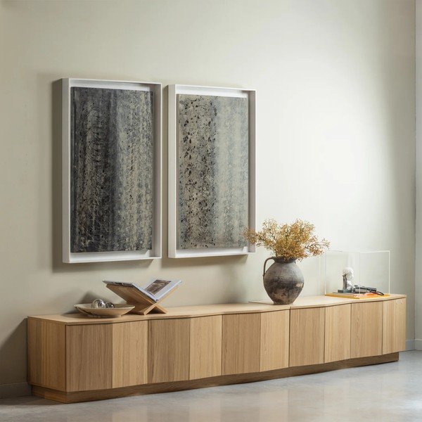 Tammepuidust TV-alus 200x52x45 cm Zuma - WOOOD-image-1