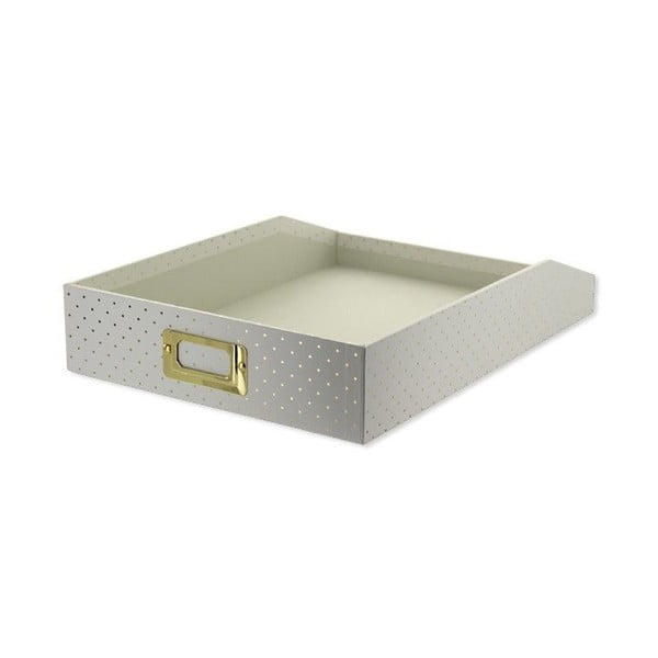 Pořadač na dokumenty Go Stationery Gold Polka Cream, malý