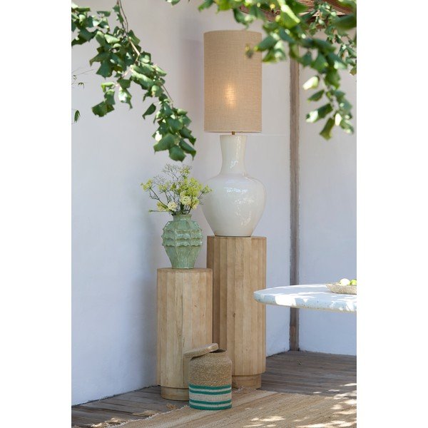 Ümmargune mangopuidust abilaud ø 35 cm Ellena - Light & Living-image-1