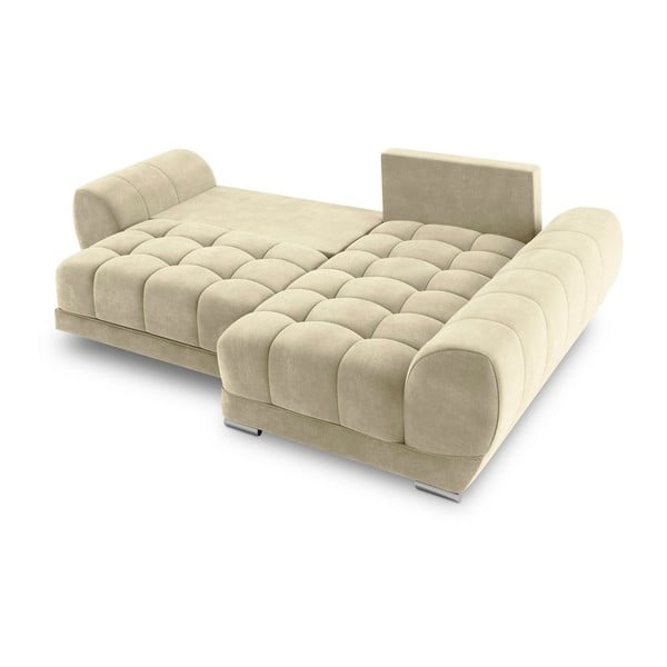Sametkattega beež nurgadiivan , paremas nurgas Nuage - Windsor & Co Sofas-image-4