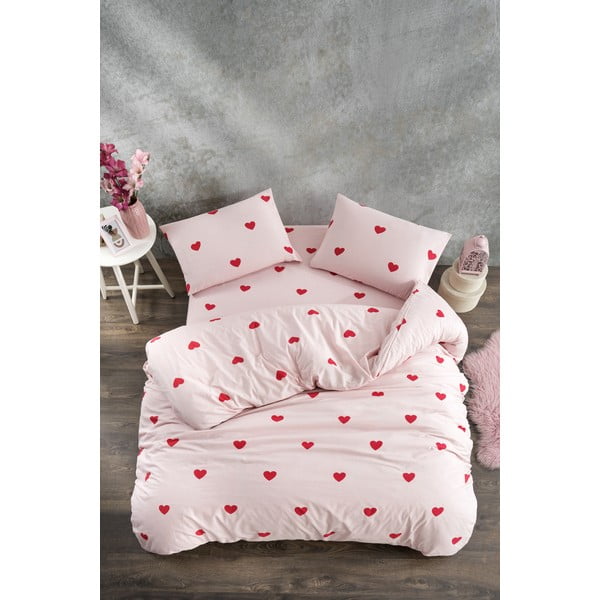 Roosa 3-osaline pikendatud voodipesukomplekt 160x220 cm Red Heart - Mila Home-image-3