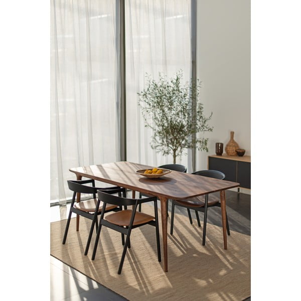 Pähklipuust söögilaud 90x180 cm Fawn - Gazzda-image-2