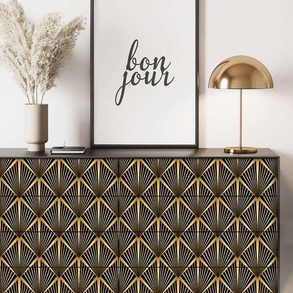 Dekoratiivsed tapeedid mööblile mustas ja kuldses värvitoonis Draka - Ambiance-image-4