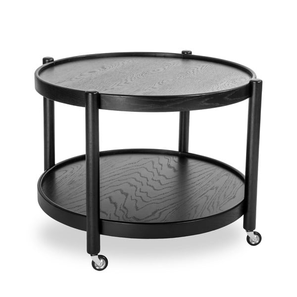 Odkládací stolek na kolečkách Max Black, 60 cm
