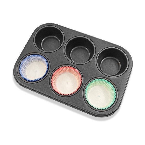 6 terasest muffinivormi ja 30 paberist muffinivormi komplekt. - Guardini-image-3