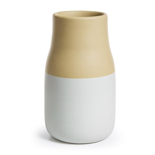 Žlutobílá keramická váza La Forma Novi
