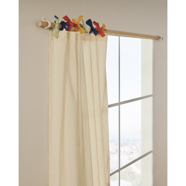 Kreem puuvillane laste kardin 135x270 cm Zelda - Kave Home-image-1