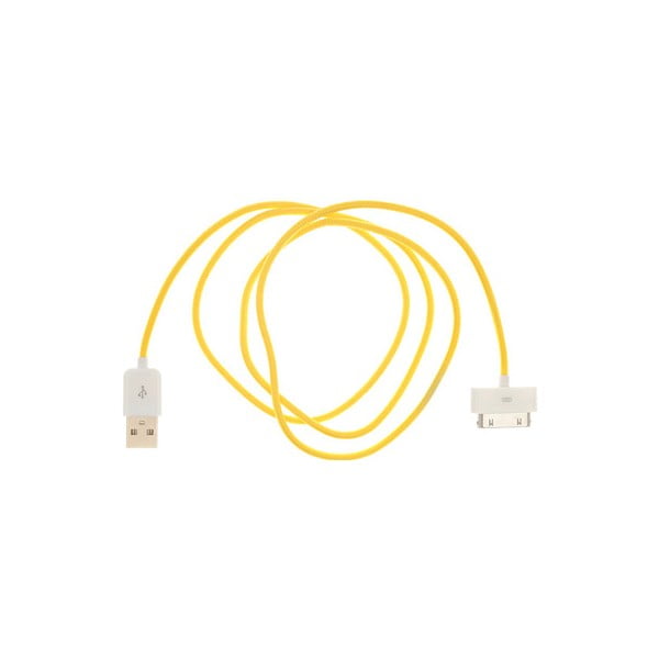 USB kabel pro iPhone 4/4S, žlutý