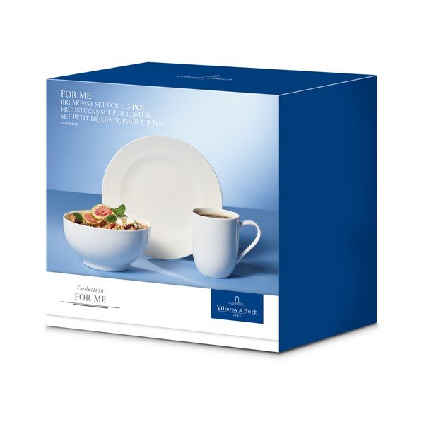 Snídaňový porcelánový set misky, talíře a hrnku Villeroy & Boch For Me-image-3