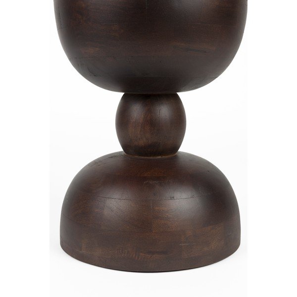 Ümmargune mangopuidust abilaud ø 30 cm Izzy - White Label-image-1