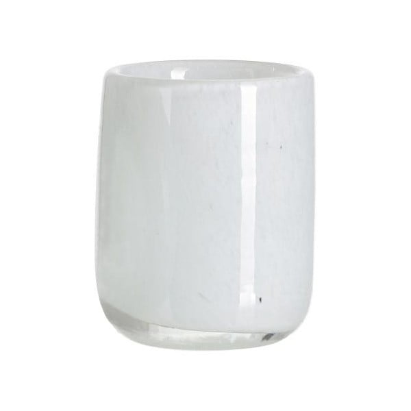Bílý skleněný svícen A Simple Mess Kron, ⌀ 7 cm