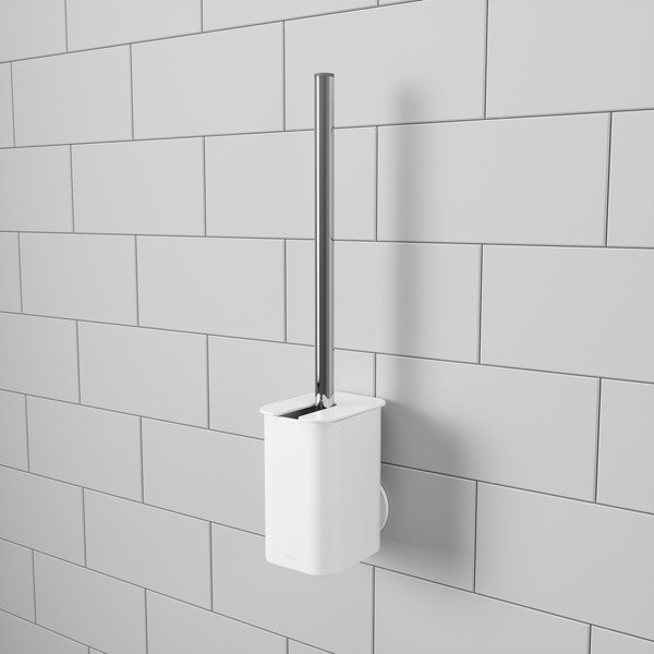 Valge isekandev plastikust tualetthari Flex - Umbra-image-1