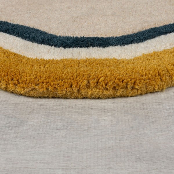 Kreem käsitsi kootud villane vaip 160x230 cm Leo Scallop - Flair Rugs-image-4
