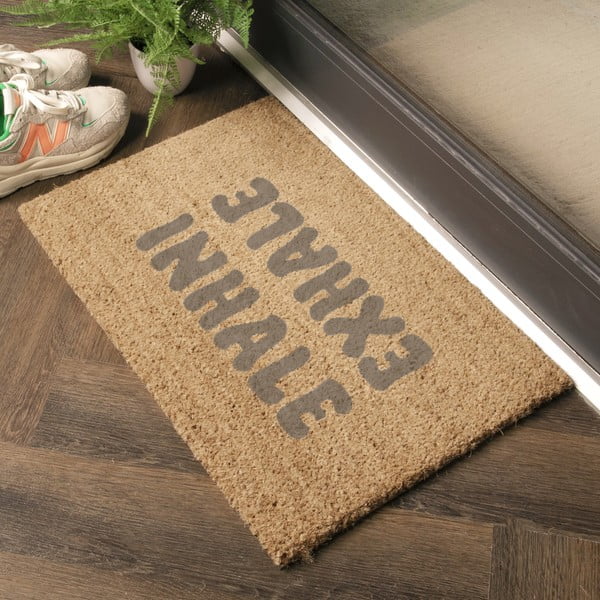 Kookoskiududest uksematt 60x90 cm Inhale Exhale - Artsy Doormats-image-1