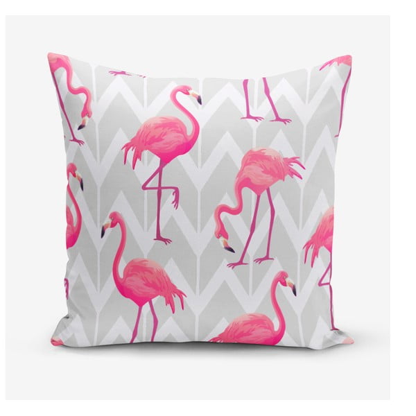 Flamingomotiiviga puuvillane padjapüür, 45 x 45 cm - Minimalist Cushion Covers