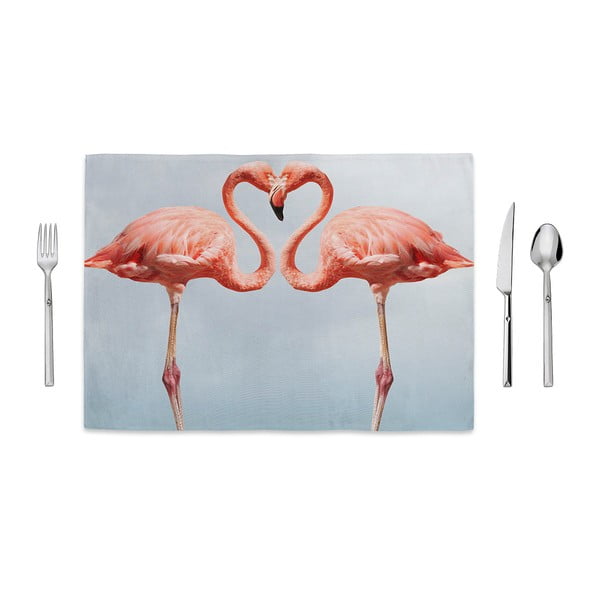 Prostírání Home de Bleu Kissing Flamingos, 35 x 49 cm