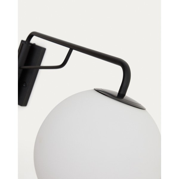 Valge/must seinalamp ø 20 cm Eilo - Kave Home-image-4