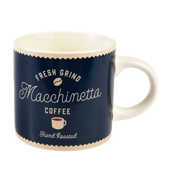 Tumesinine-kreem keraamiline kruus 350 ml Macchinetta - Rex London-image-2