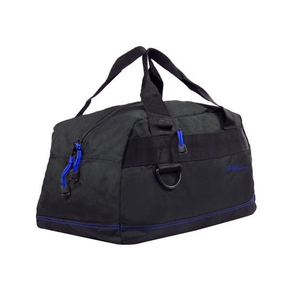 Černá cestovní taška s modrým lemem Les P'tites Bombes Toulouse, 17 l
