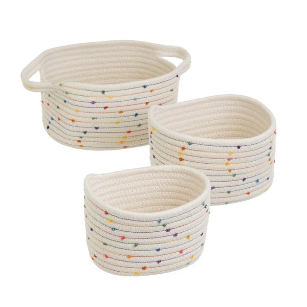 Riidest korvid 3tk komplektis 30x18x14 cm - Casa Selección