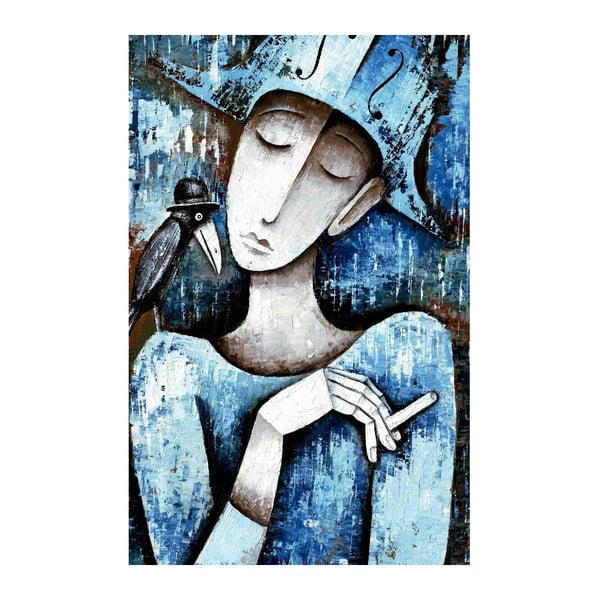 Obraz na plátně Woman Blue Canvas, 70 x 45 cm