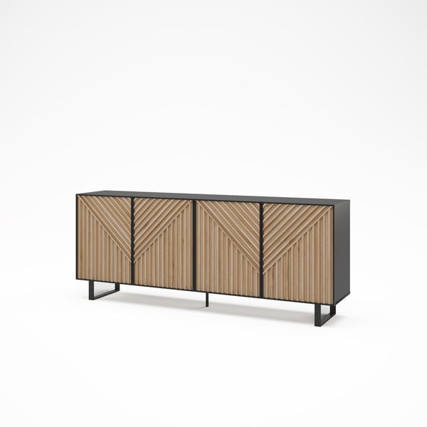Must tammespoonist kummut 201x80x40 cm Alana - Marckeric-image-2