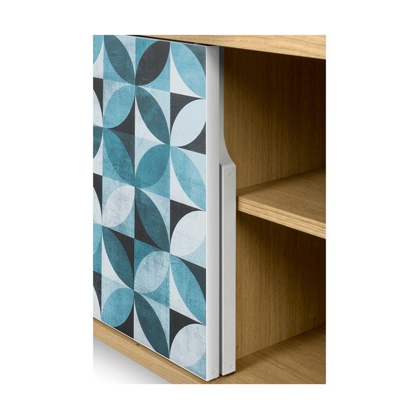 Malý TV stolek z dubového dřeva s kovovýma nohama TemaHome Dann Morocco-image-4