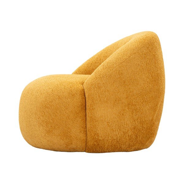 Bouclé kangast sinepivärvi tugitool Ginerva - Mauro Ferretti-image-4