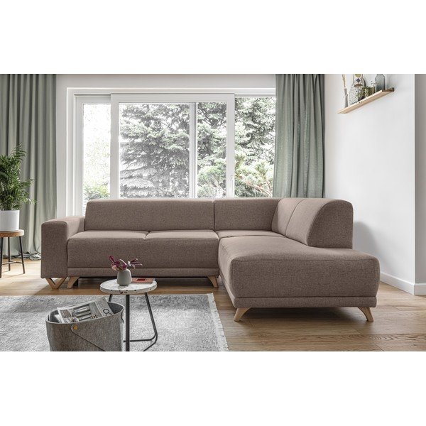 Pruun nurgadiivanvoodi panipaigaga (parempoolne/L-kujuline) Classy Sophie – Miuform-image-1