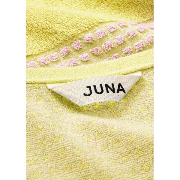 Kollane/roosa orgaanilisest puuvillast froteerätik 70x140 cm Check - JUNA-image-1