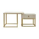 Kreemid/kuldsed diivanilauad 2 tk komplektis 50x70 cm Beauty - Mauro Ferretti