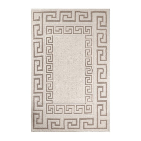 Krémový koberec s příměsí bavlny Versage Coffee, 60 x 90 cm