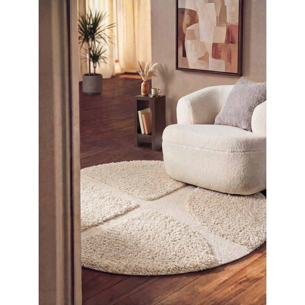 Kreem käsitsi kootud ümmargune vaip ø 160 cm Lambeth Jasper - Ted Baker-image-1