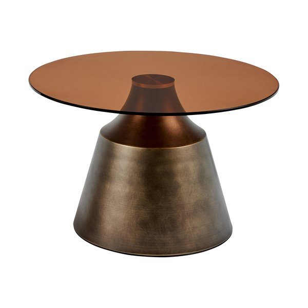 Pruun terasest ümmargune diivanilaud ø 70 cm Dunsley - Actona