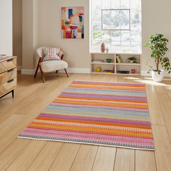 Käsitsi kootud puuvillane vaip 120x170 cm Cascade Bright Multi - Think Rugs-image-1