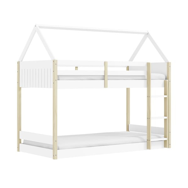 Valge-puiduvärvi laste narivoodi 90x190 cm Valka - Marckeric-image-4