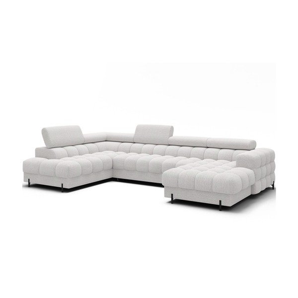 Kreemikas nurgadiivanvoodi buklee kangast (vasak nurk/U-kujuline) Feraria - ELTAP-image-2